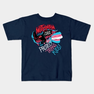 Mothman Says Protect Trans Kids Kids T-Shirt